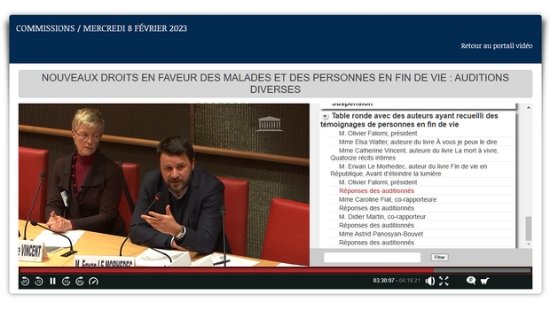 Audition parlementaire du 8 février 2023