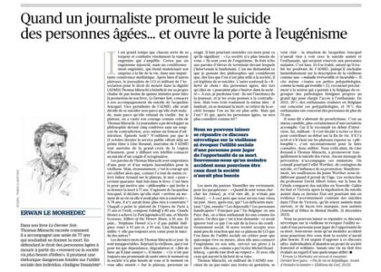 Contre la promotion médiatique du suicide des personnes âgées