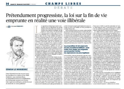 Fin de vie : une « loi de liberté » illibérale