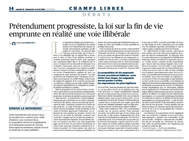 Fin de vie : une « loi de liberté » illibérale